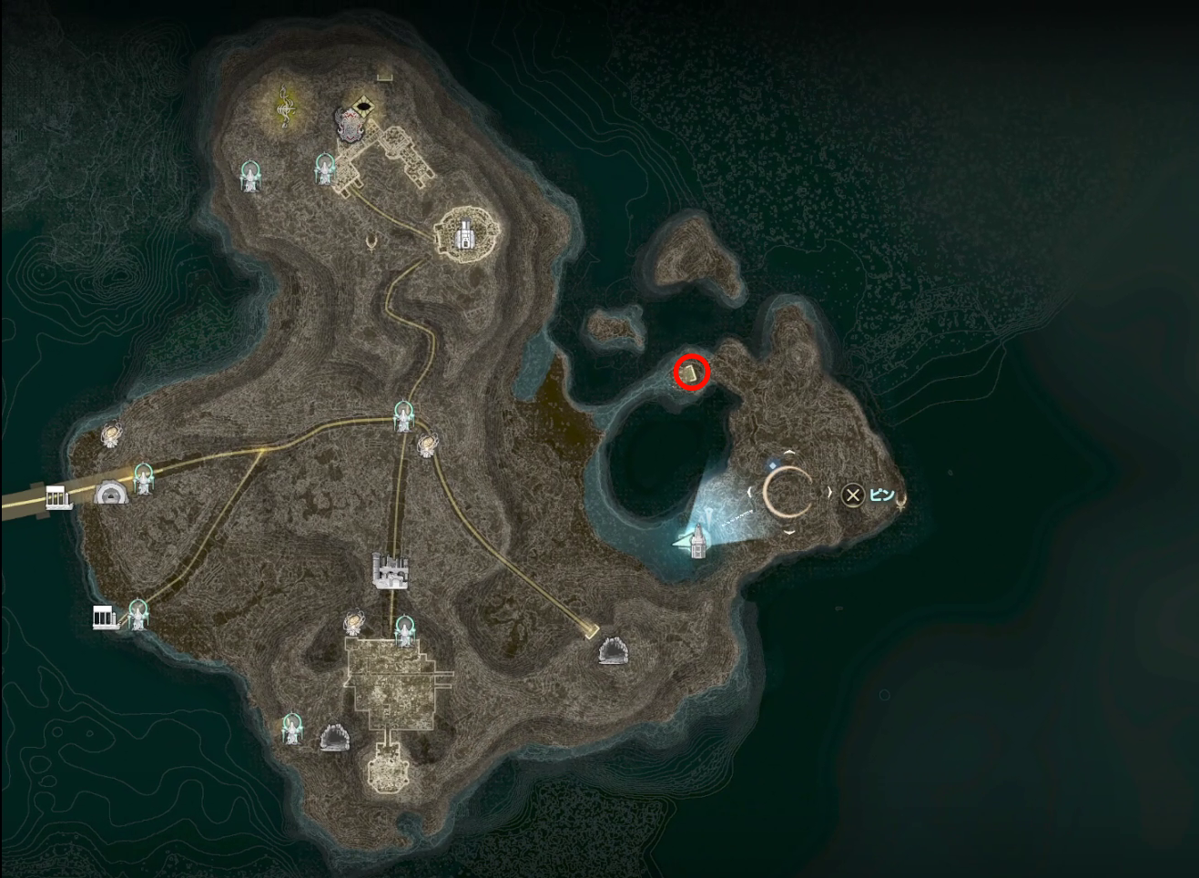 東椀の地下施設マップ