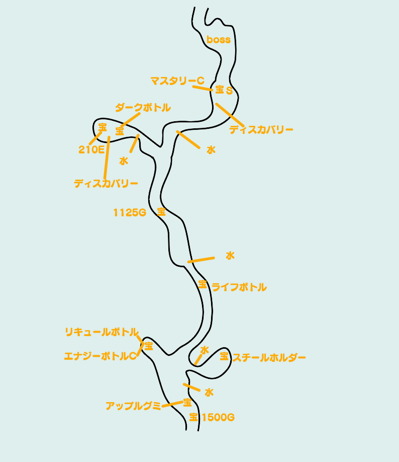 海辺の洞窟のマップ