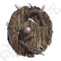 壊れかけの木盾